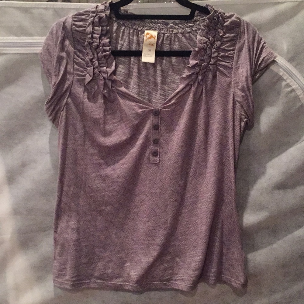 Gray top from Anthropologie